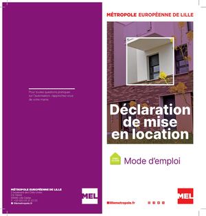 Mode d'emploi - Déclaration de mise en location