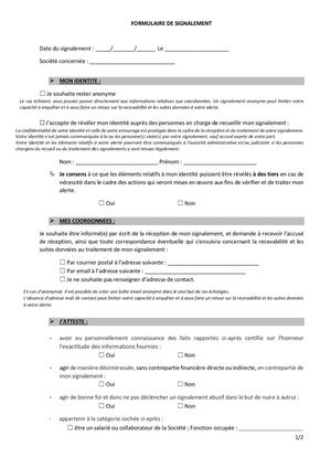 Formulaire De Signalement