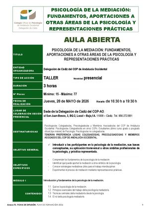 Aula Abierta Taller Mediacion