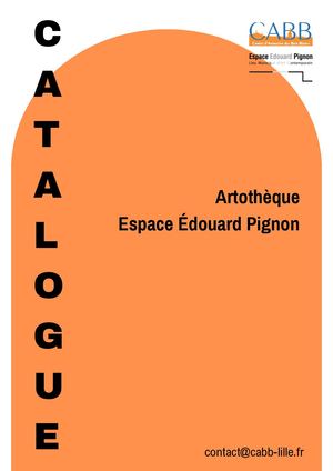 Catalogue artothèque 2026