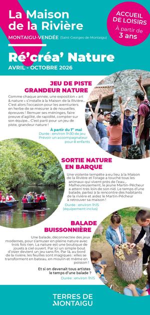 Maison de la Rivière - flyer accueils de loisirs 2026