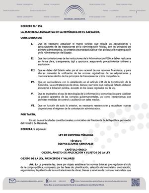 Ley De Compras Públicas