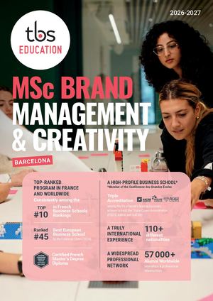 Tbs Education Msc Brand Management & Creativity
