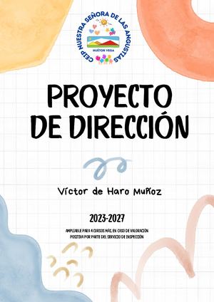 Proyecto de Dirección De Víctor De Haro Muñoz