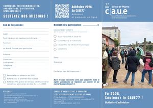 Caue77 2026  Bulletin Adhésion