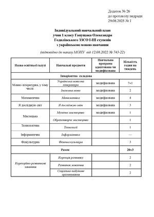 Індивідуальні навчальні програми