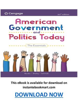 American Government And Politics Today The Essentials 20th Edition Pdf