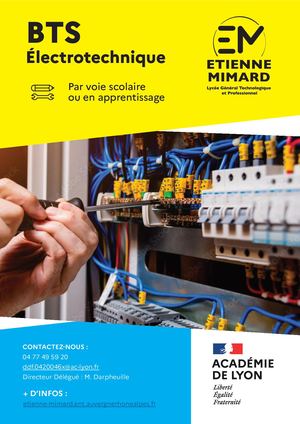 Plaquette Bts Electrotechnique