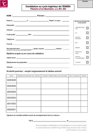 AST Fiche De Candidature