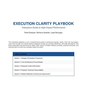 Execution Clarity Interactive Playbook Full