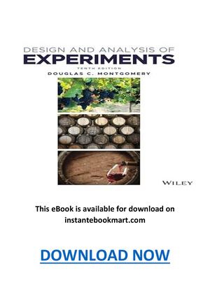 Design And Analysis Of Experiments 10th Edition Pdf