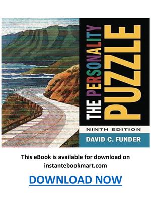 The Personality Puzzle 9th Edition Pdf
