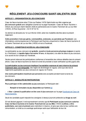 Règlement Jeu Concours Saint Valentin 2026 Docx