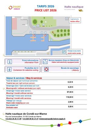 Grille Tarifaire Condé Sur Marne - Tarifs 2024