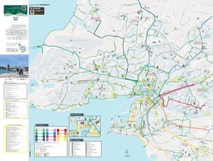 Plan des pistes cyclables de l'Agglo