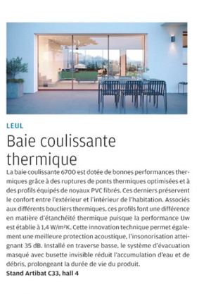 Technicbaie baie coulissante 6700
