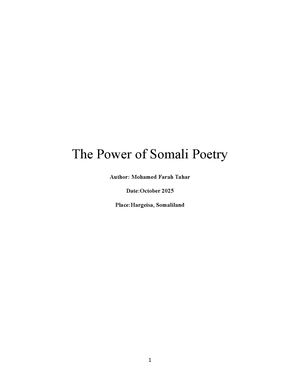 The Power Of Somali Poetry (1)