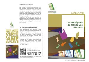 Mémo Tri - Agglomération Provence verte
