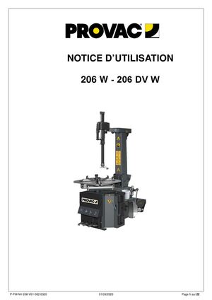 NOTICE UTILISATION 206W + 206DVW
