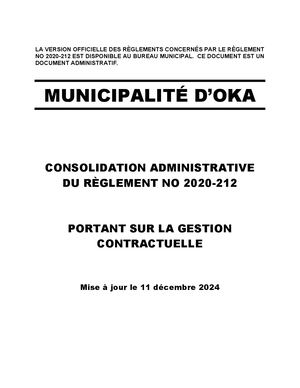 Règlement 2020-212 (Gestion contractuelle)