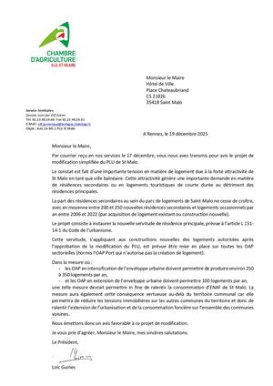 Avis Chambre D'agriculture