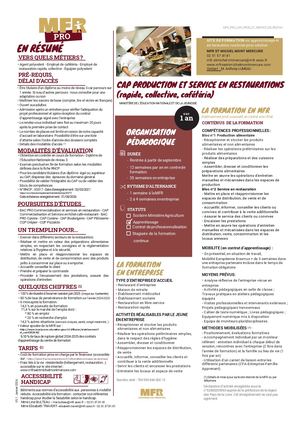 Mfr Pro V5 Cap Prod Et Service En Restauration