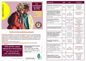 Pré-Programme 2026 des Amis du PNRFO