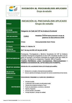 Ficha Difusion Iniciacion Psicoanalis Aplicado Docx