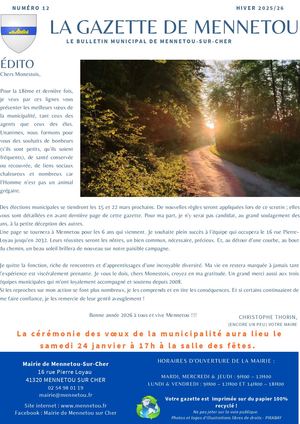 Gazette Mennetou Hiver 2025