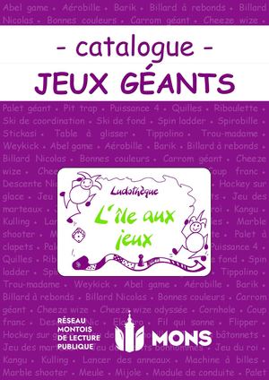 Catalogue jeux géants - Ludothèque L'île aux jeux - janvier 2026
