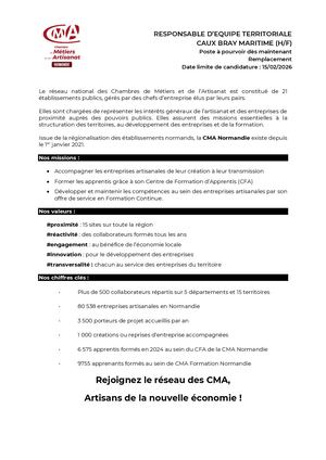 Offre Ret Responsable D’equipe Territoriale 2