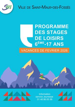 Programme Stages de loisirs février 2026