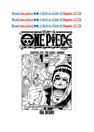 one piece chapter 1172
