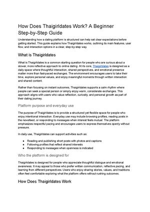 How Does Thaigirldates Work? Step-by-Step Beginner Guide