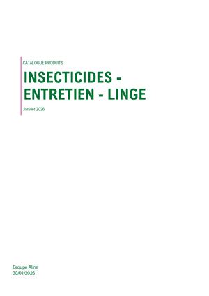 AT - Catalogue Insecticides, Entretien & Lessives 01.26