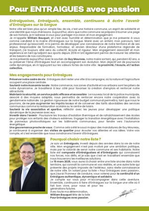Lettre de Candidature de William Bouquet