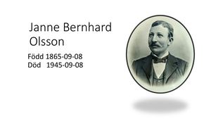 Janne Bernhard Olsson Levnadsöde