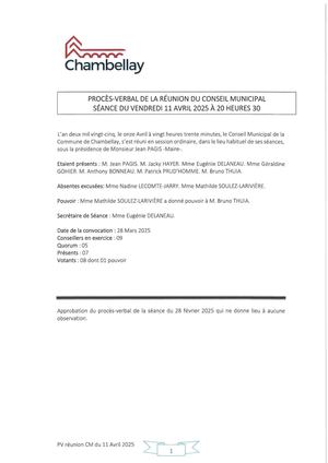 Pv Conseil Municipal Du 11 04 2025