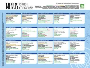 Menus Scolaires Mensuels