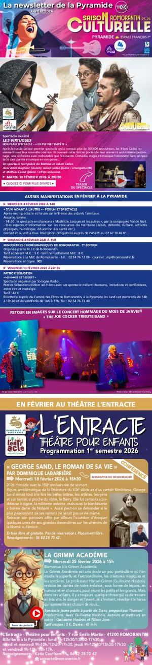 La newsletter de la Pyramide - février 2026