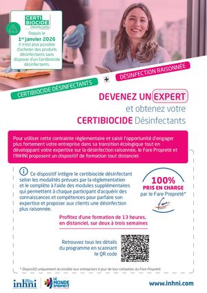 Flyer Certibiocide - désinfection raisonnée 2025