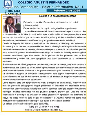 Boletin N° 1 Búho Fernandista Caf 2026