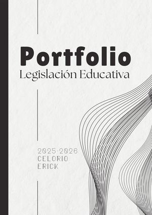 Celorio Erick: Portafolio Estudiantil 4A (Legislación Educativa)
