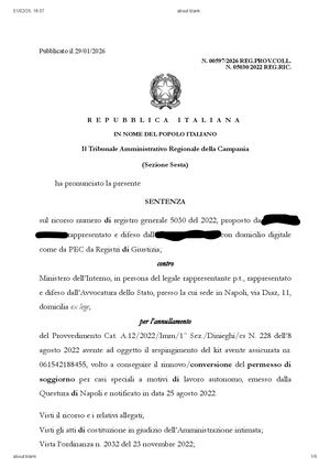 Avv Fabio Loscerbo Rinnovo Permesso Di Soggiorno E Uscita Da Italia Tar Campania 25 Novembre 2025 (1)
