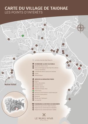 Carte du village de Nuku Hiva