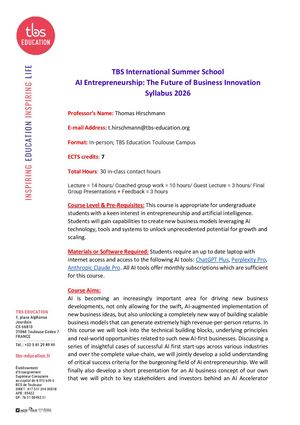 ISSP26 - AI Entrepreneurship The Future of Business Innovation