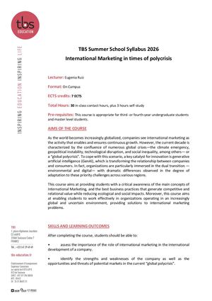 ISSP26 International Marketing in Times of Polycrisis