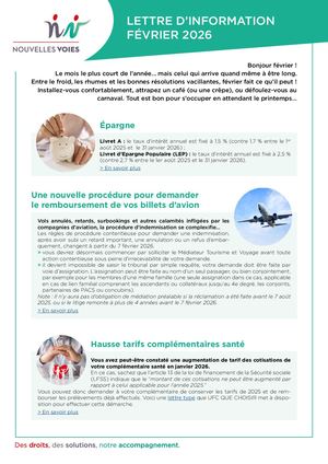 Lettre D'information Février 2026 Association Nouvelles Voies