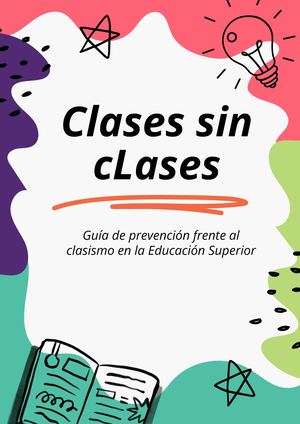 Calaméo - Guía De Sensibilización Frente Al Clasismo Rvj