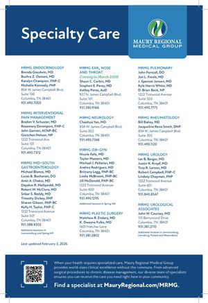 Card 6x9 Specialty Care